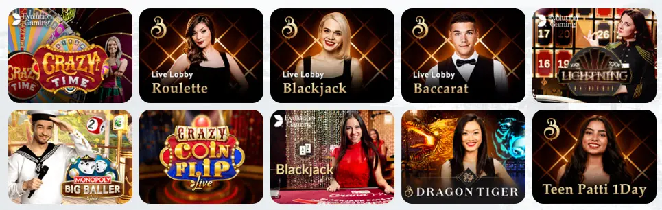 Vegadream Casino live casino games