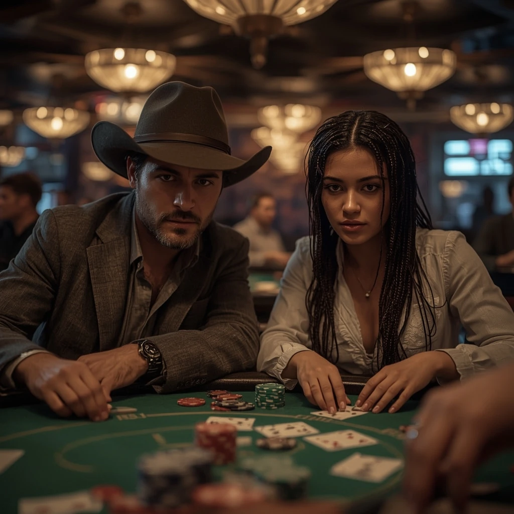 photo of two poker players at Vegadream Casino, India